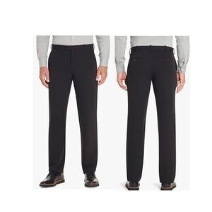 Van Heusen Men's Flex Straight Fit Flat Front Pant